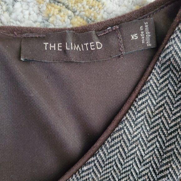 The Limited Brown Herringbone Piped Dress - Picture 4 of 10